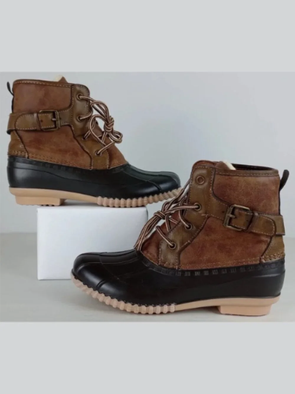 Madden NYC Lindseyy‎ Women's 8M Flannel Fleece Lined Rubber Winter Boots